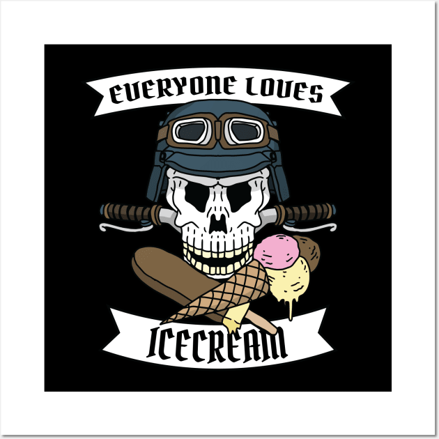 ice cream loving biker. Wall Art by JJadx